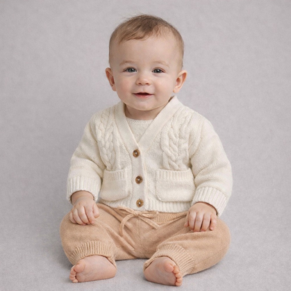 Grayson Mini Baby Knit Set 3-6 Months - Cardigan & Pants NWT
